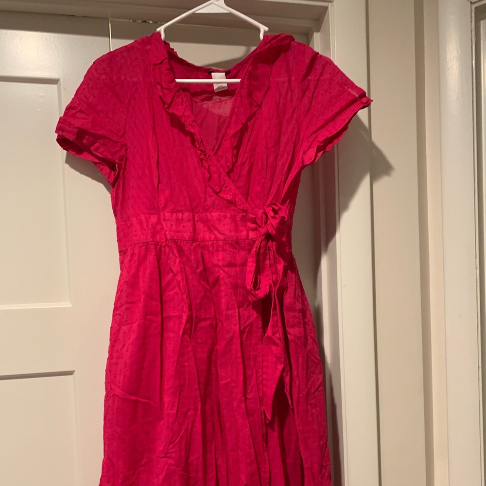 Beautiful Bright Pink J Crew wrap dress